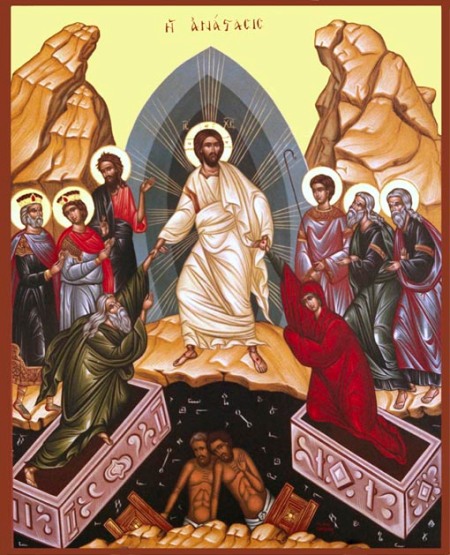 Greek icon resurrection of the dead