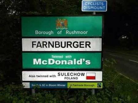 Farnburger twinned with McDonald's