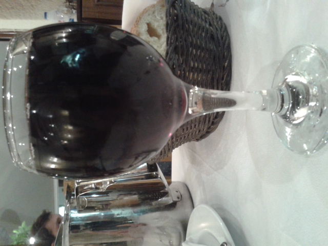 glass of red wine in Plaka Restaurant